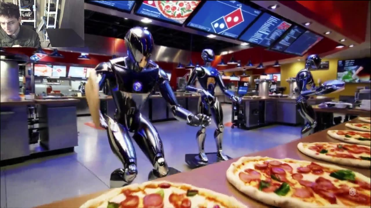 Outtake #1,158 Of The Robots Work At A Domino’s Pizza Restaurant Fake Funny Parody Video
