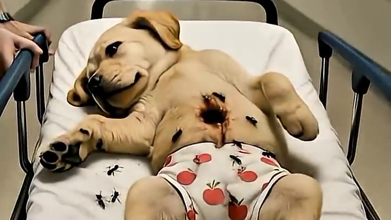 The dog ate ants along with ice cream