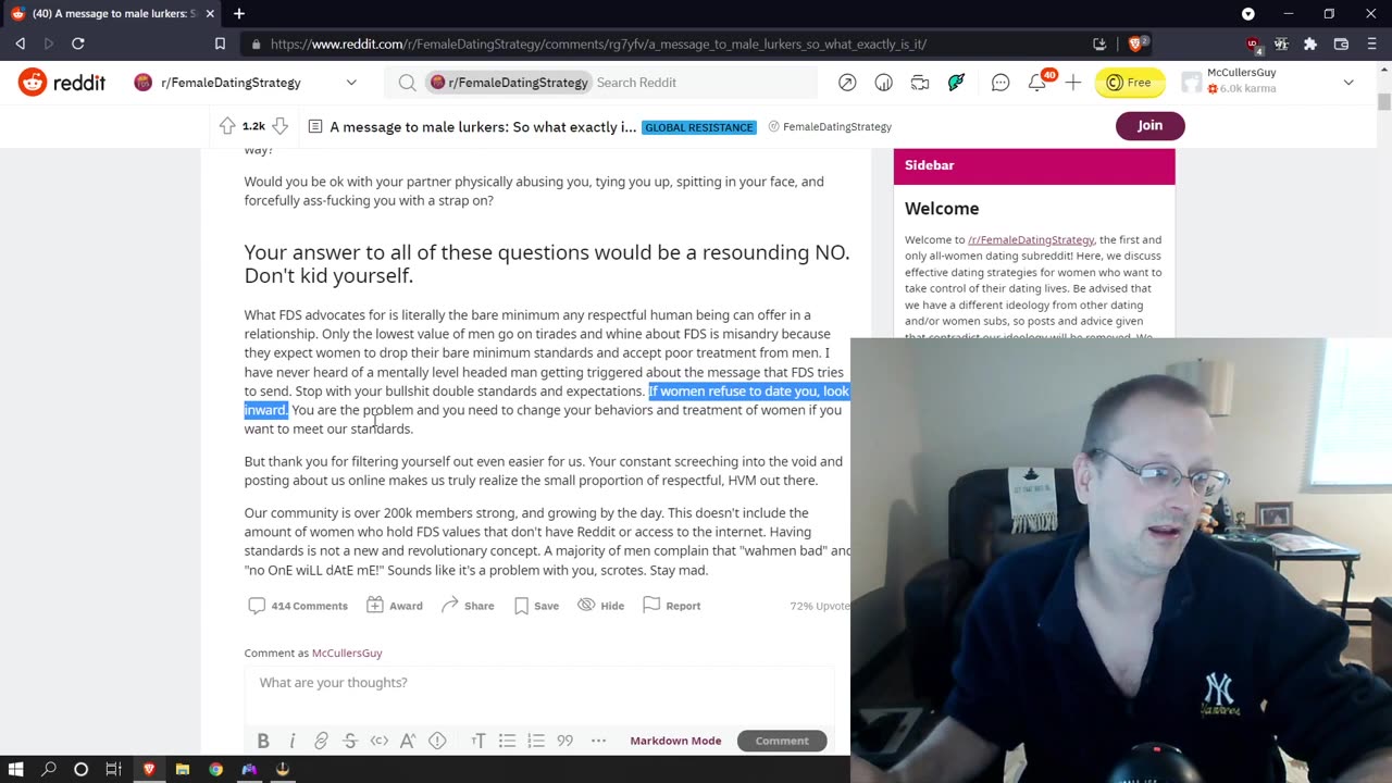 Todd Thundercock: Female Dating Strategy- why you trigger me