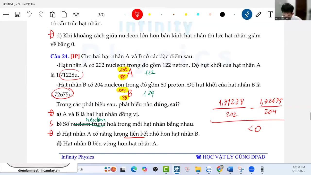 "Buổi 22: Năng lượng liên kết hạt nhân "