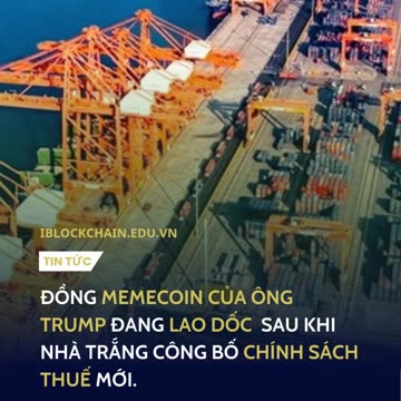 Đồng TRUMP đang lao dốc sau khi Nhà Trắng công bố chính sách thuế mới. - iblockchain.edu.vn