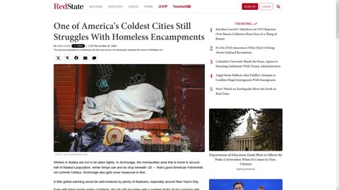 Alaska Homeless Face -20 Degrees vs White Nationalism