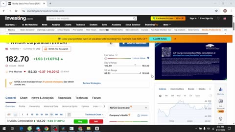 "NVIDIA Stays Red-Hot: Is $185 Next Up? | NVDA Technical Breakdown 08/11/25"