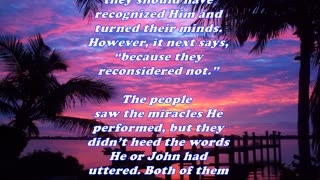 Matthew 11:20- Daily Bible Verse Commentary