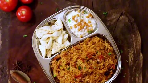 Tomato Rice Recipe | Lunch Box Recipe #cooking #food