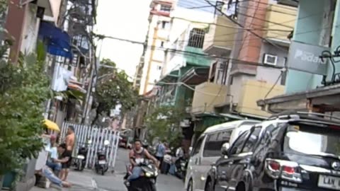 Fine Day on Lt. Garcia Street in Paranaque City in the Philippines