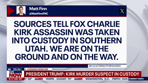 Pres. Trump: Charlie Kirk shooter now in custody