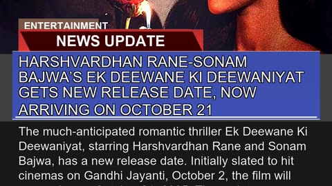 Harshvardhan Ranesonam Bajwas Ek Deewane Ki Deew