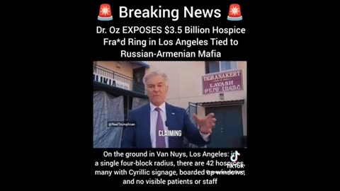 Dr Oz on Hospice fraud ..