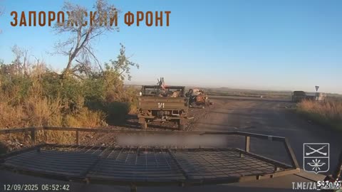 🚗🔥 Ukraine Russia War | RU POV: Vehicle Front-Camera Records Military Movement and Drone Atta… | RCF