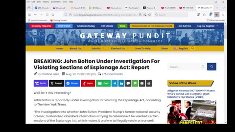 John Bolton Under Investigation For Violating Sections of Espionage Act: Report