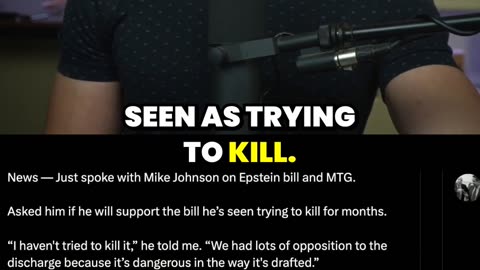 Mike Johnson DENIES Killing Epstein Bill