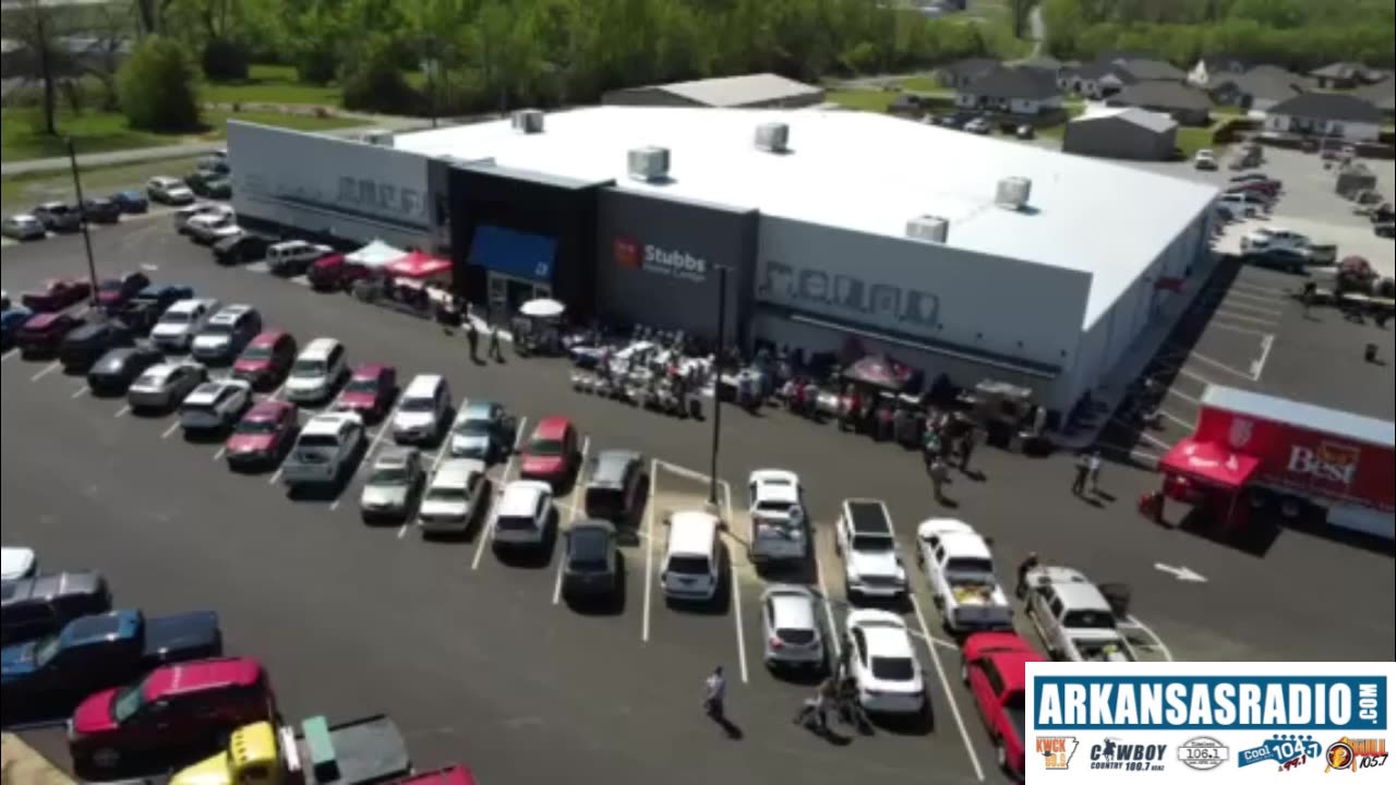 WATCH: Drone Captures HUGE Crowd In Southside Arkansas