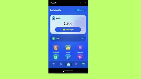 new mining mini app bot telegram vcoin