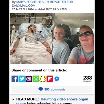 Wakes up before organ donation! Brain Dead Is A Lie!