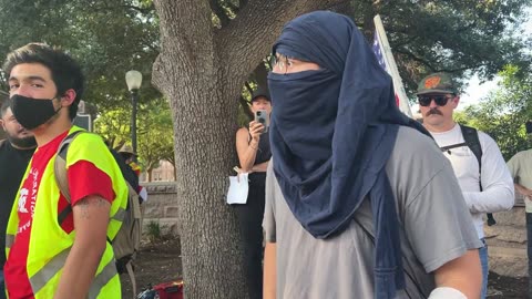 Austin, TX Owen Shroyer on the ground at protest