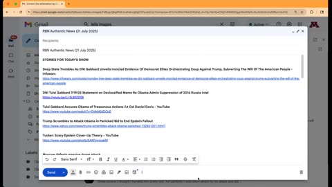 RBN Authentic News (21 July 2025)