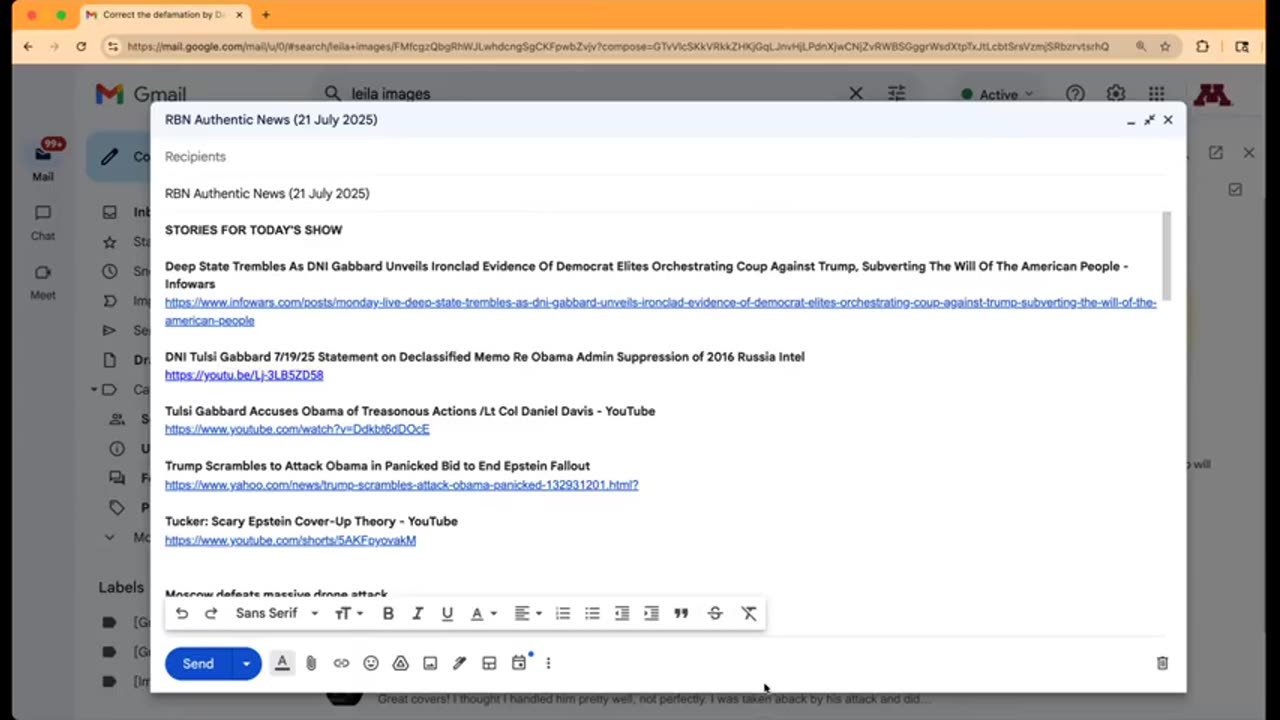 RBN Authentic News (21 July 2025)
