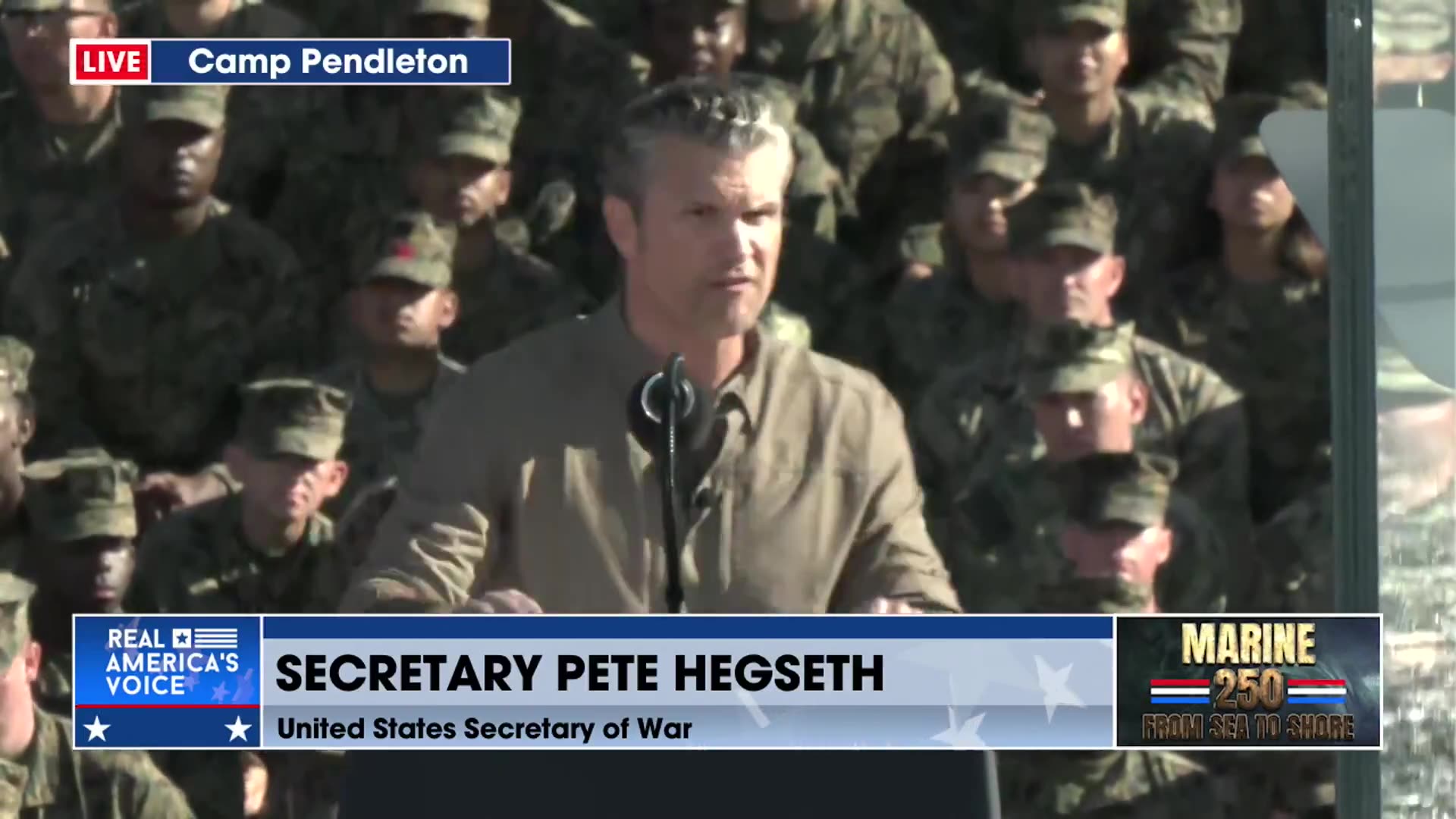 Hegseth Speaks at Camp Pendleton