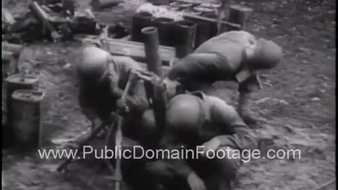 U.S. Generals at WWII battlefront before Metz newsreel stock footage PublicDomainFootage.com