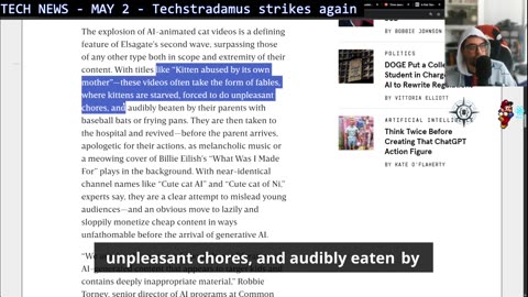 ai used to generate horrid videos for kids en masse