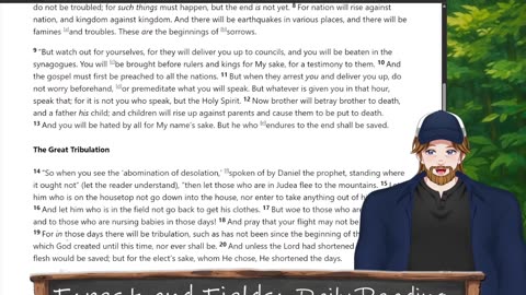 Forest and Fields Daily reading: Mark 13:1-23