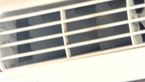 Closer look at the fan and air conditioner