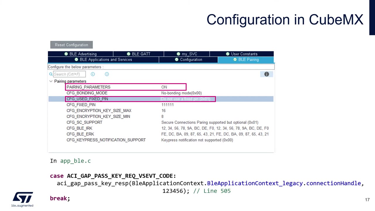 BLE Security of STM32 Devices - ENCRYPTING IMPLANTABLE BIOSENSOR DEVICES