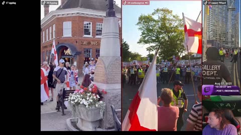 UK Protest Portsmouth Walmley Altrincham