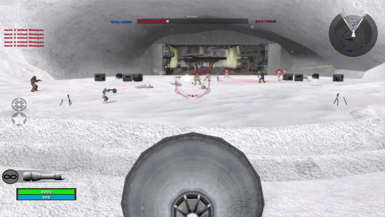 Star Wars Battlefront II 2005: Instant Action Hunt Hoth Rebels Gameplay