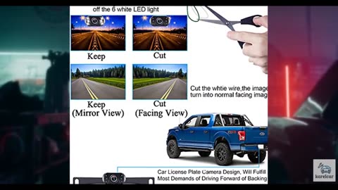 Backup Camera Easy Setup Plug-Play: HD 1080P No-Delay Waterproof - Clear Night V