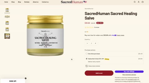 SacredHuman: New Sacred Healing Salve - ALMOST SOLD OUT!