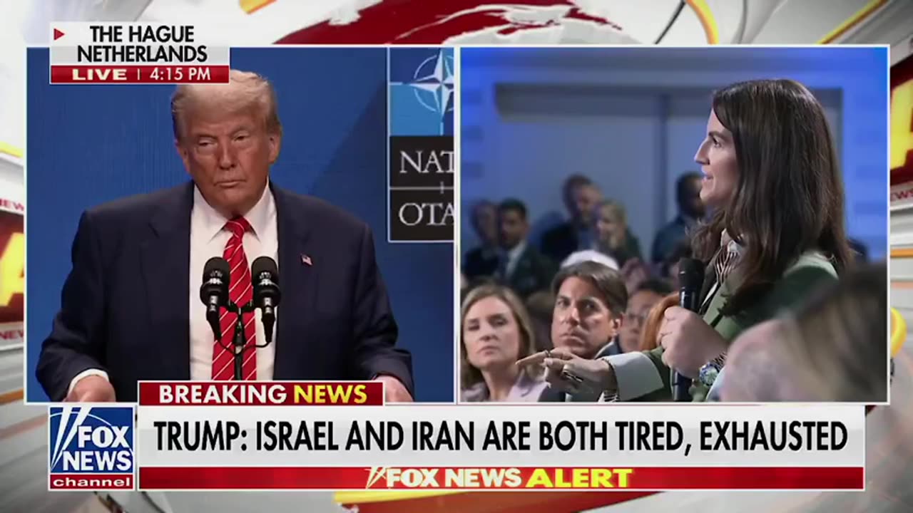 Trump Torches Kaitlan Collins During NATO Press Conference, Crowd Loves It