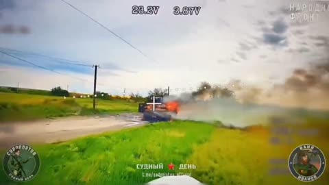 Defeat of a Ukrainian Kozak Armored Vehicle