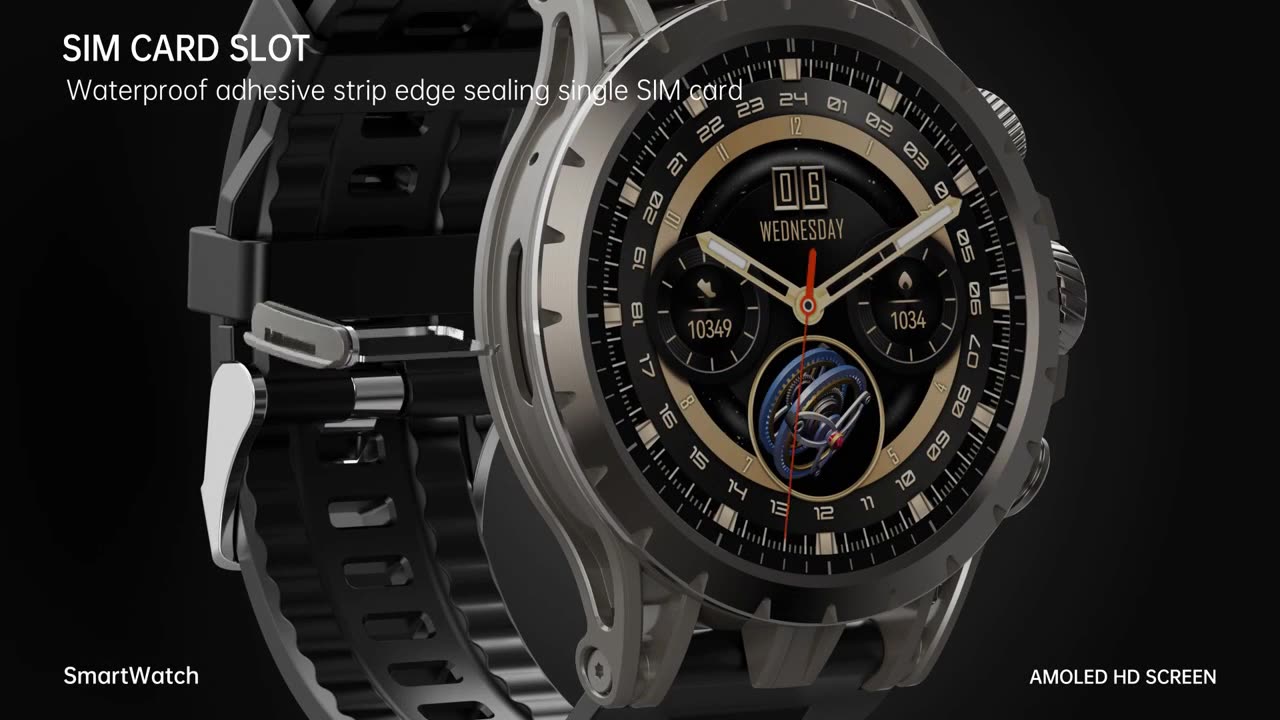 5G Full Netcom Android Smart Watch Amoled Screen Display GPS WIFI HD Video Call 5MP Camera