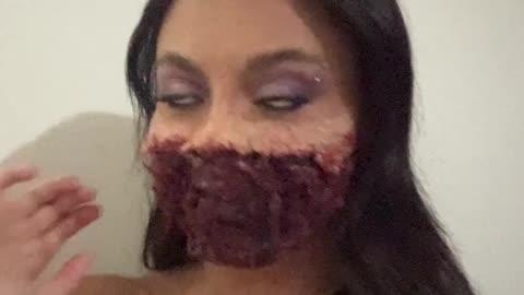 Halloween Horror Makeup Shocks Mom