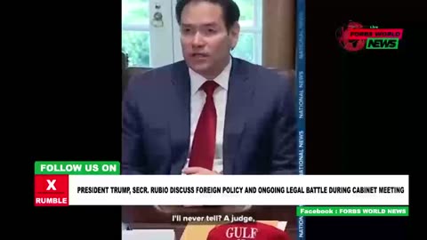Secretary Rubio schools the media about foreign policy