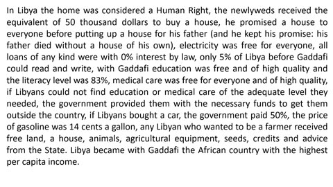 Why did the West end Gaddafi