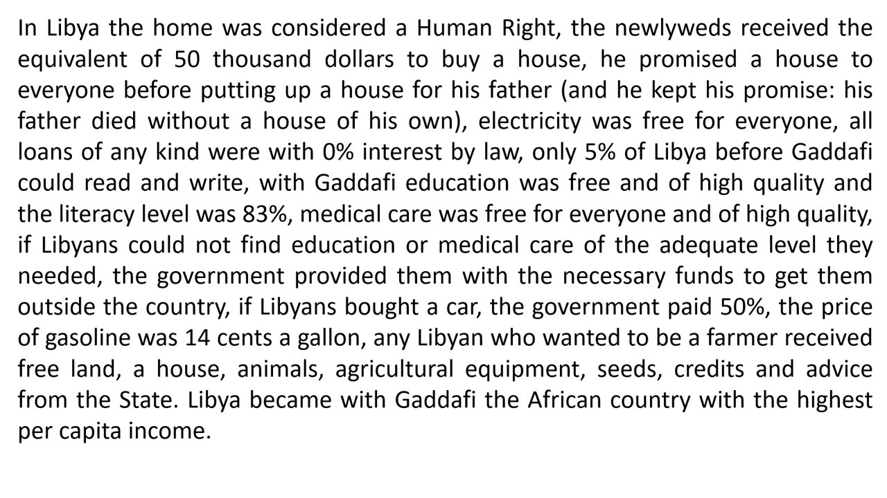 Why did the West end Gaddafi