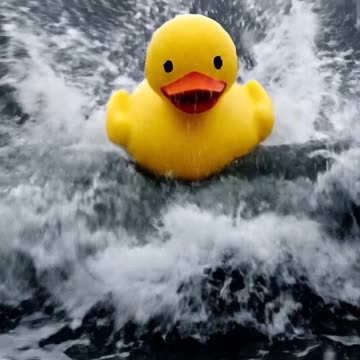 Water Soft toy duck in Ocean