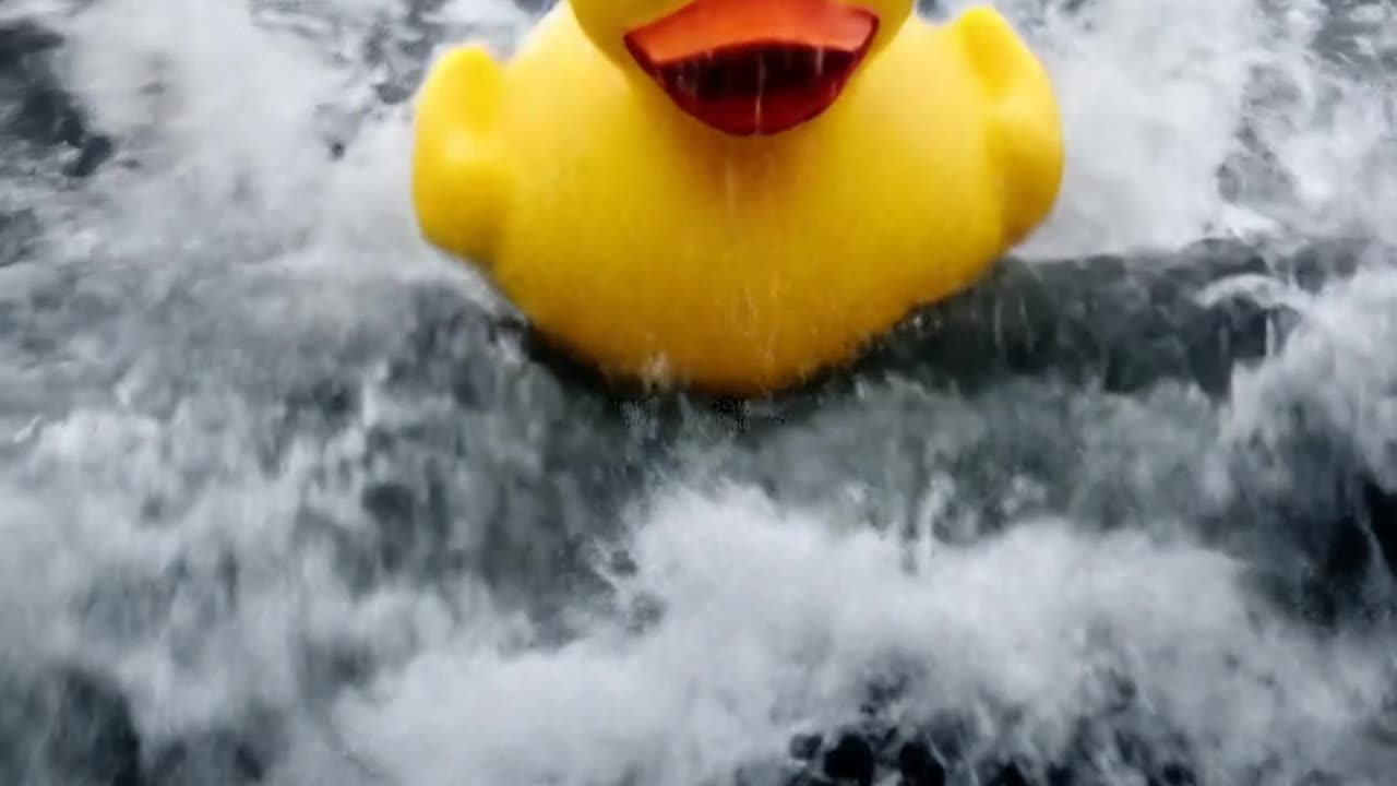 Water Soft toy duck in Ocean