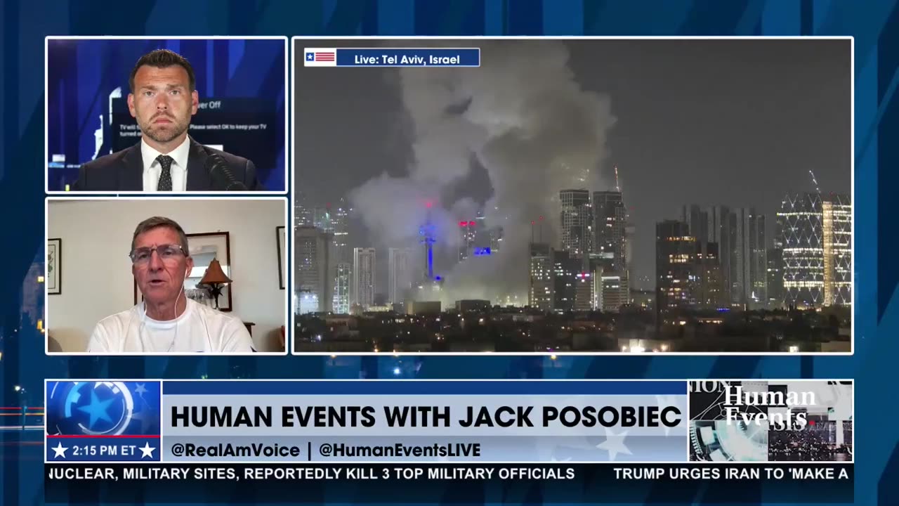 LIVE IMAGES OF MISSILES OVER TEL AVIV, ISRAEL