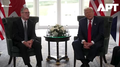 POTUS takes questions during meeting with UK PM Keir Starmer