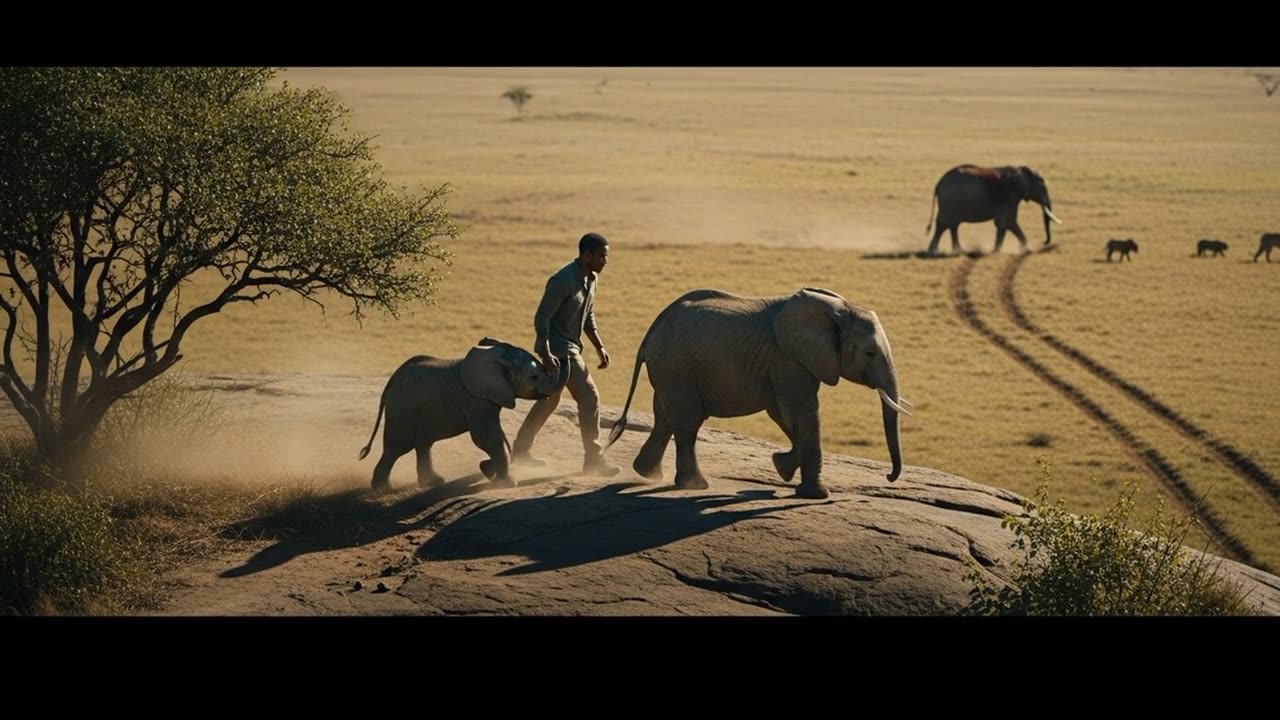 Ranger Saves Baby Elephant From Lions