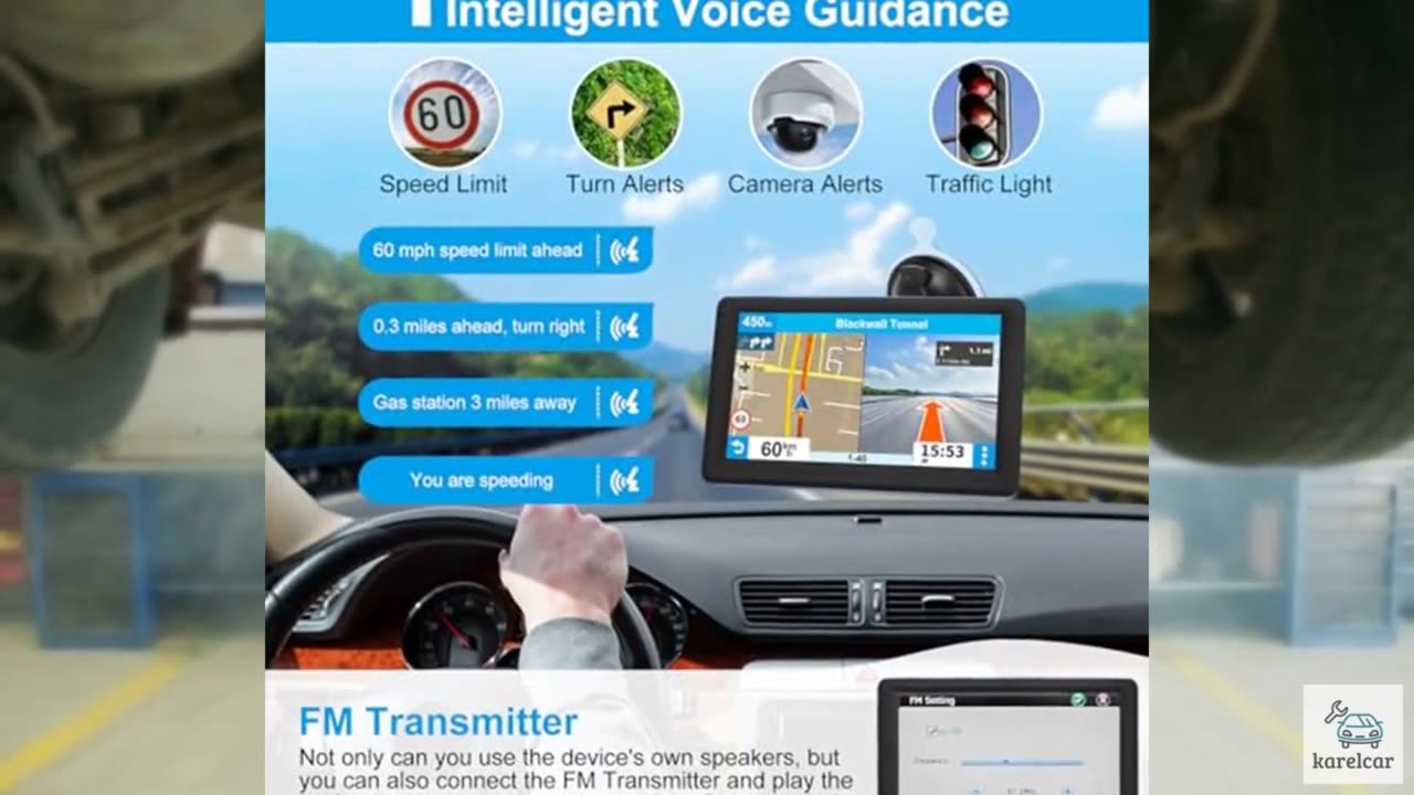 GPS Navigator for Car Truck RV, Latest 2025 Map, 7 inch Touch Screen Real Voice