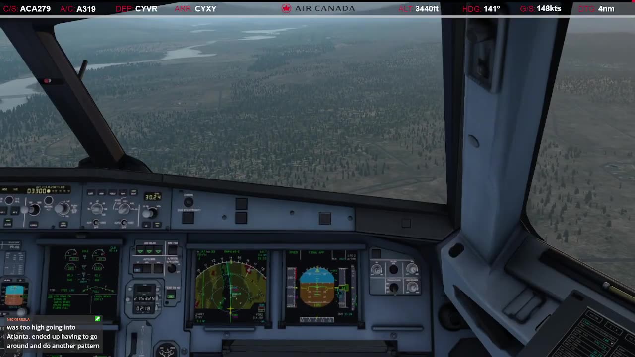 Landing in Whitehorse (CYXY)