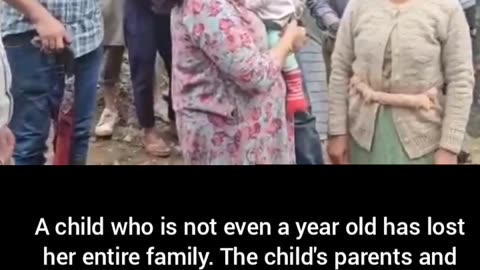 A child who lost his family.. HEART BREAKING!