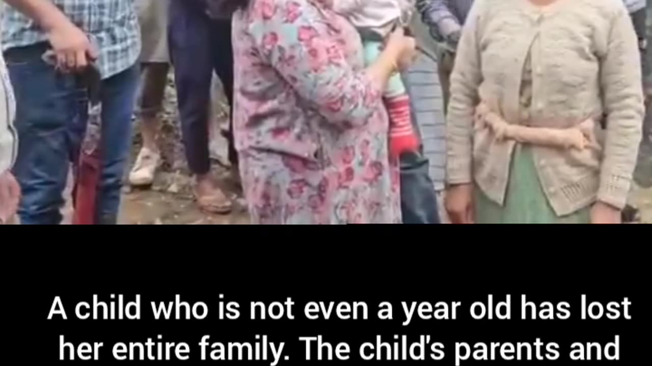 A child who lost his family.. HEART BREAKING!