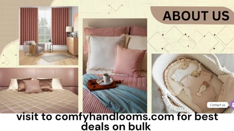 Visit comfyhandlooms.com for best deals on bulk order