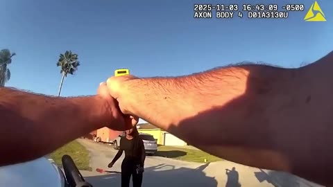 Teen arrested in Florida after repeatedly bashing a police car with a metal shovel,